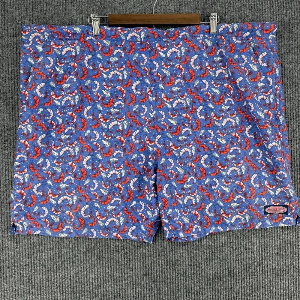 Vineyard Vines shrimp lobster swim trunks XXL quick dry mesh lined nautical